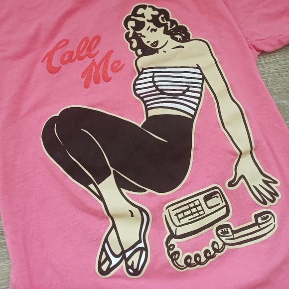 Steady Clothing hot pink call me pin-up top M - Picture 3 of 4